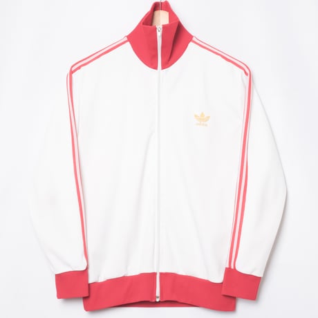 70s Vintage adidas Ventex Track Jacket White × Red (Made in France)