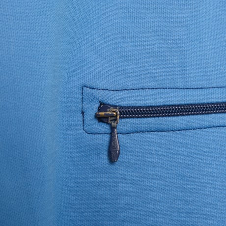 70-80s Vintage adidas Half Zip Pullover Light Blue × Navy