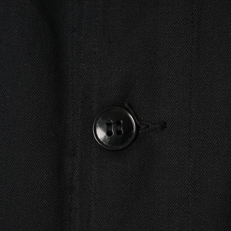 60s France Vintage Black HBT Work Jacket Dead Stock