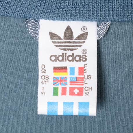 80s Vintage adidas Track Jacket Blue Gray × Gray (Made in West Germany)