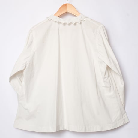 France Antique Frill Cotton  Blouse  2
