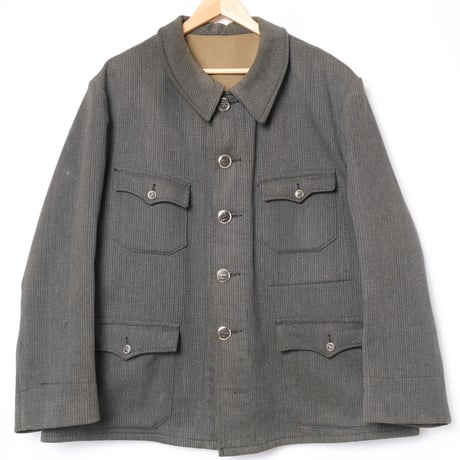 40-50s France Vintage Dumont d'urville Cotton Pique Hunting Jacket