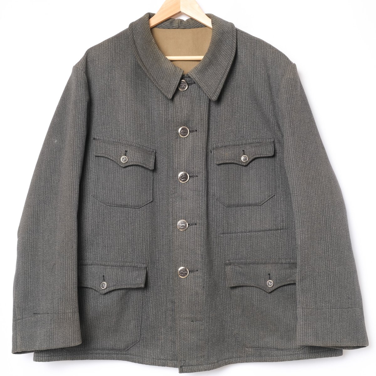 コットンピケ　ハンティングジャケット 40年代 フランス コットンピケ ハンティング ジャケット 0260