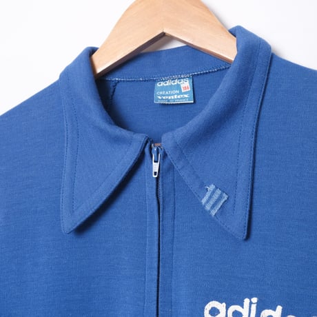 70s Vintage adidas Ventex Knit Jacket Blue (Made in France)