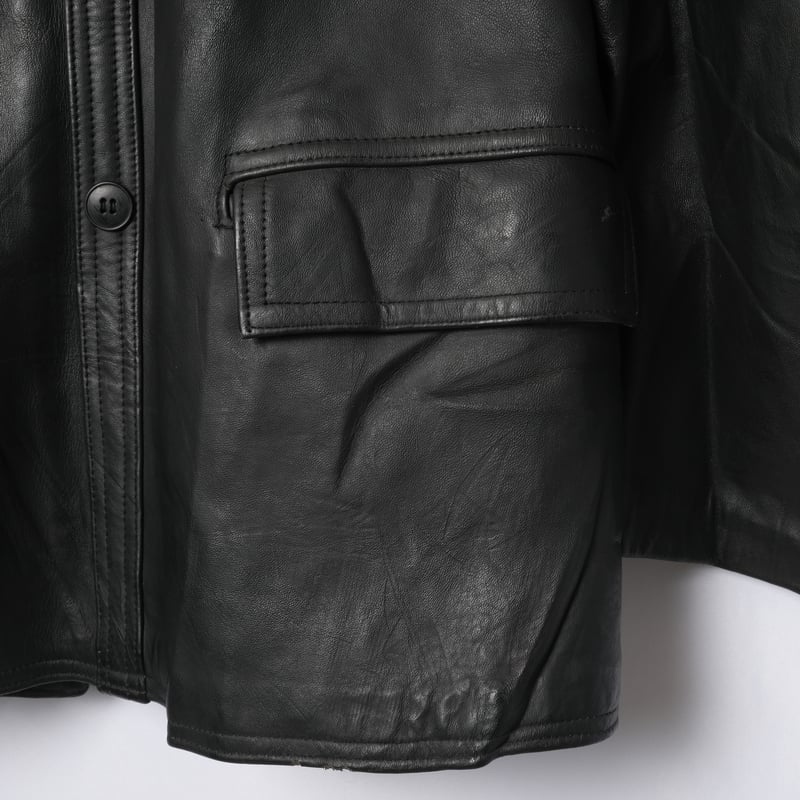 50-60s France Vintage MTVC Leather Jacket Wool