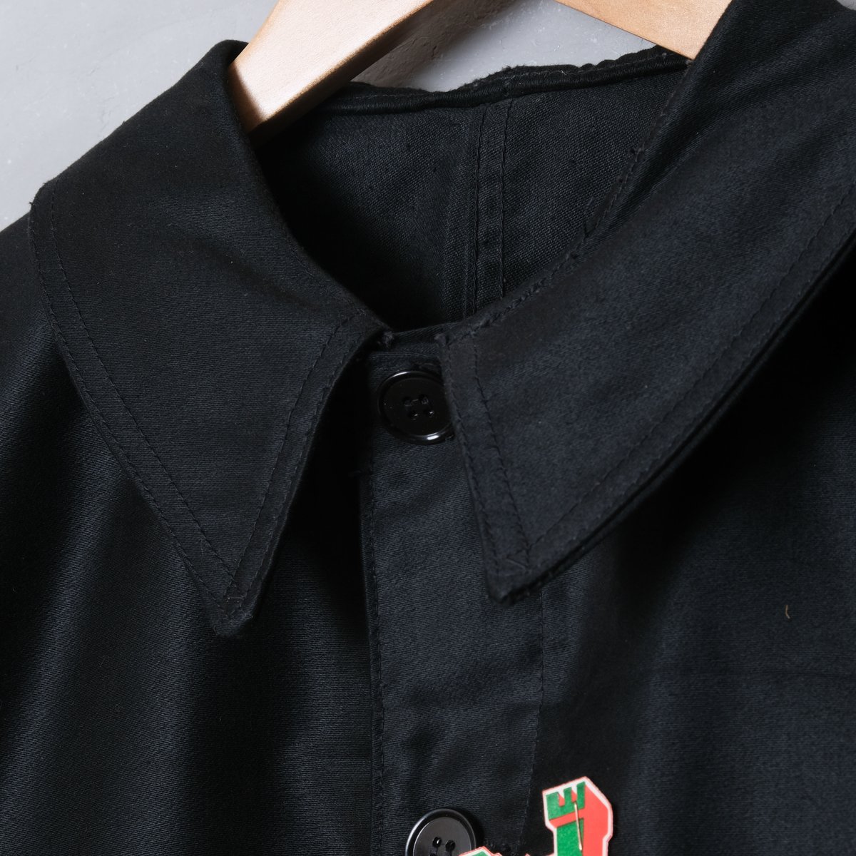 40-50s BEAU-FORT Black Moleskin Jacket Dead Sto