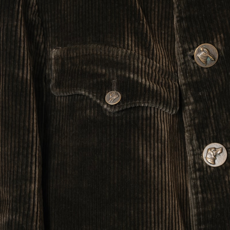 30-40s France Vintage Corduroy Hunting Jacket |