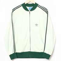 70s Vintage adidas Ventex ATP Pistachio Green × Dark Green Track Jacket (Made in France)