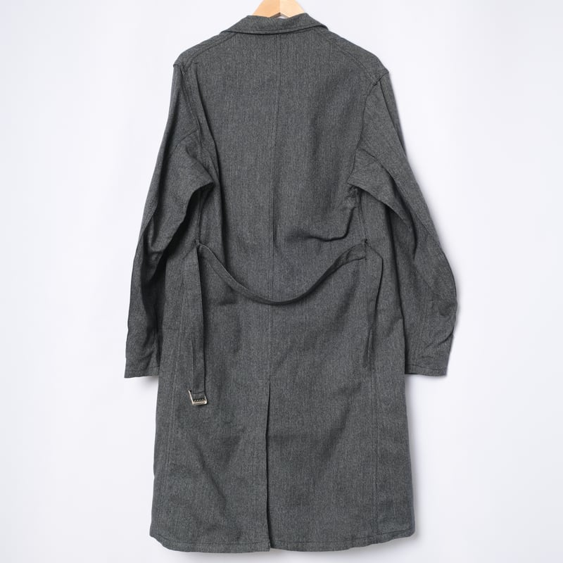 40-50s VULCAIN Black Chambray Atelier Coat Dead