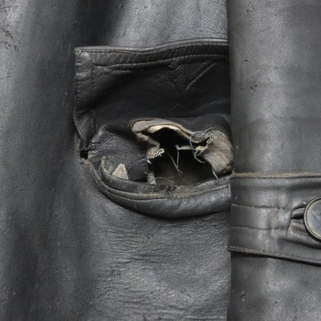 30s French Vintage Adolphe Lafont Leather Jacket（Corbusier Jacket）