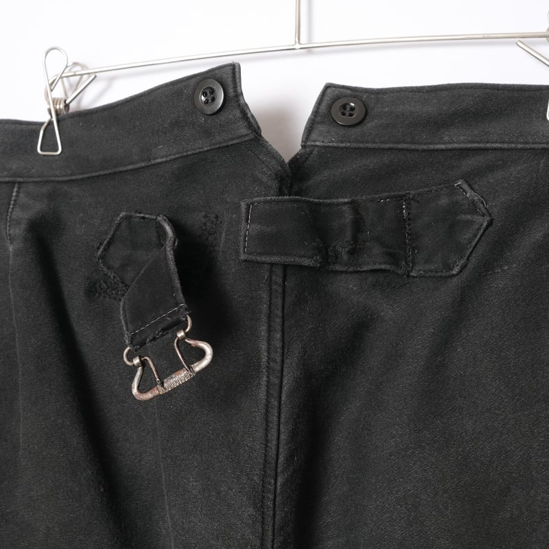 40s France Vintage Black Moleskin Work Trousers 40s France Vintage Black Moleskin Work Trousers
