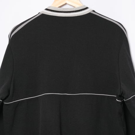 70-80s Vintage adidas Ventex Collarless Track Jacket Black × Grey
