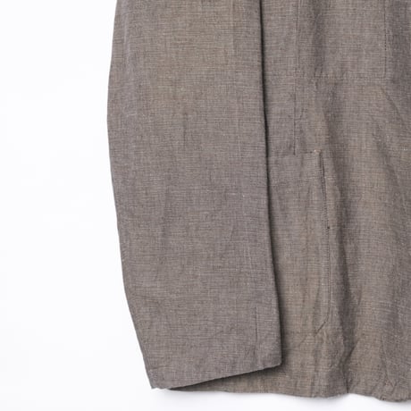 50-60s France Vintage Canvas Black Chambray Tailored Jacket 52