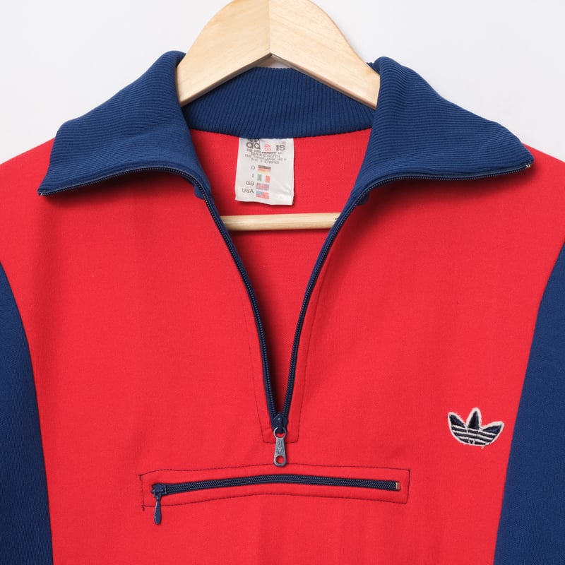 70-80s Vintage adidas Half Zip Pullover Red×Nav 70-80s Vintage adidas Half Zip Pullover Red×Nav