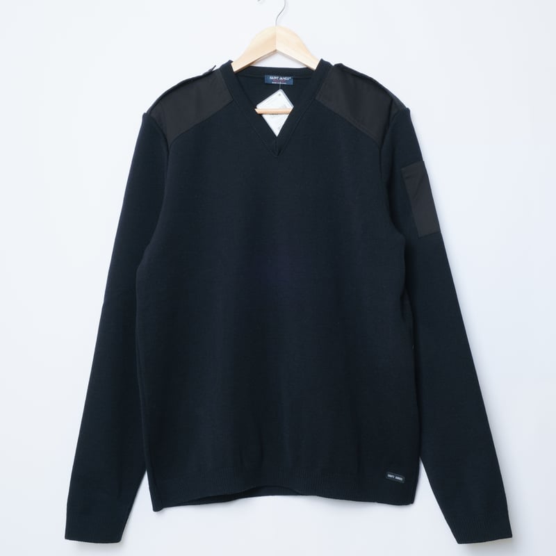 SAINT JAMES Navy Vneck Knit Size XL | Ugla パンと古着と本