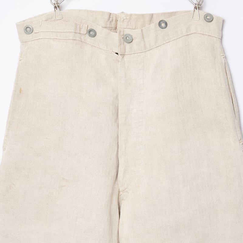 20s French Army Linen HBT Bourgeron Metal Butt 20s French Army Linen HBT Bourgeron Metal Butt