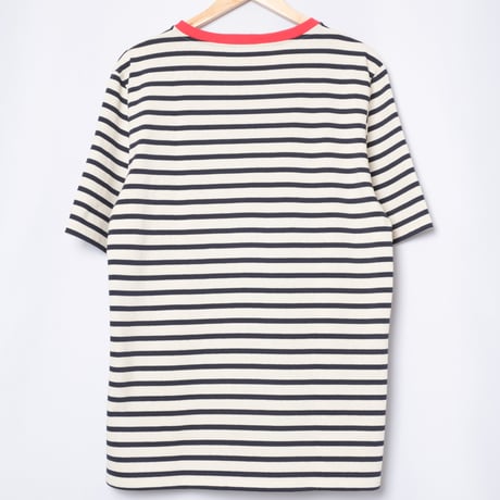 SAINT JAMES × Le Slip Français Half Sleeve Shirt ECRU×MARINE