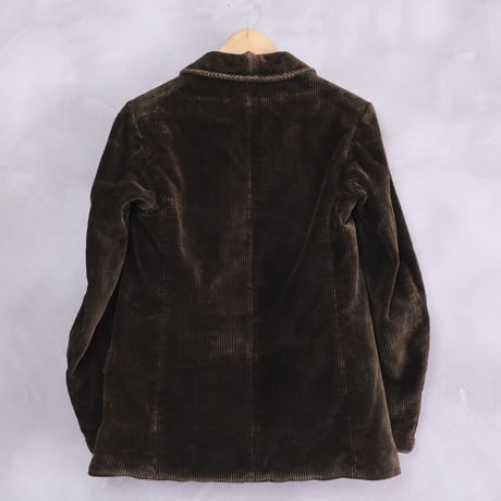 30s  French Dark Brown Corduroy  Jacket
