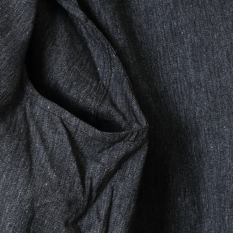40-50s French Vintage  Black Chambray Atelier Coat  Size 50 Dead Stock