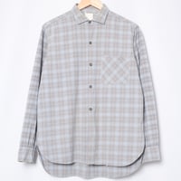 50-60s France Vintage Checked Cotton Shirt