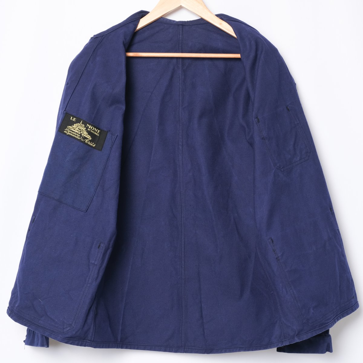 ジャケット・アウター 40s \"Le Mont Saint Michel\" CyclistJacket 40s France Vintage Le Mont St Michel Blue Cotto