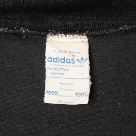 70-80s Vintage adidas Collarless Track Jacket Black × Red
