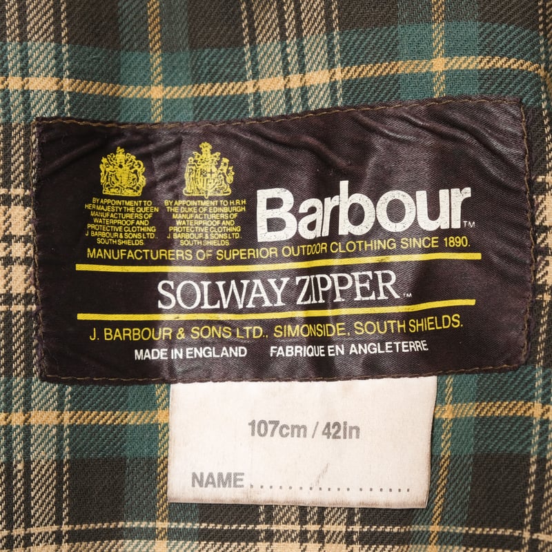 80s Barbour Solway Zipper 2 Warrant Size C42 Wi 80s Barbour Solway Zipper 2 Warrant Size C42 Wi
