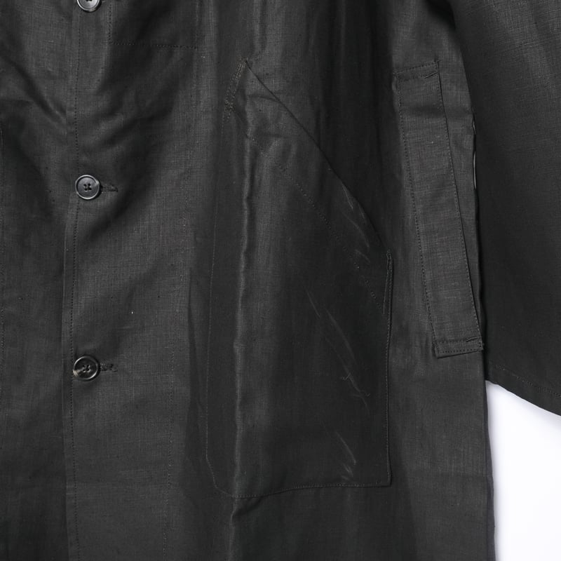 40s France Vintage Au Molinel Black Linen Maqui