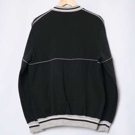 70-80s Vintage adidas Ventex Collarless Track Jacket Black × Grey