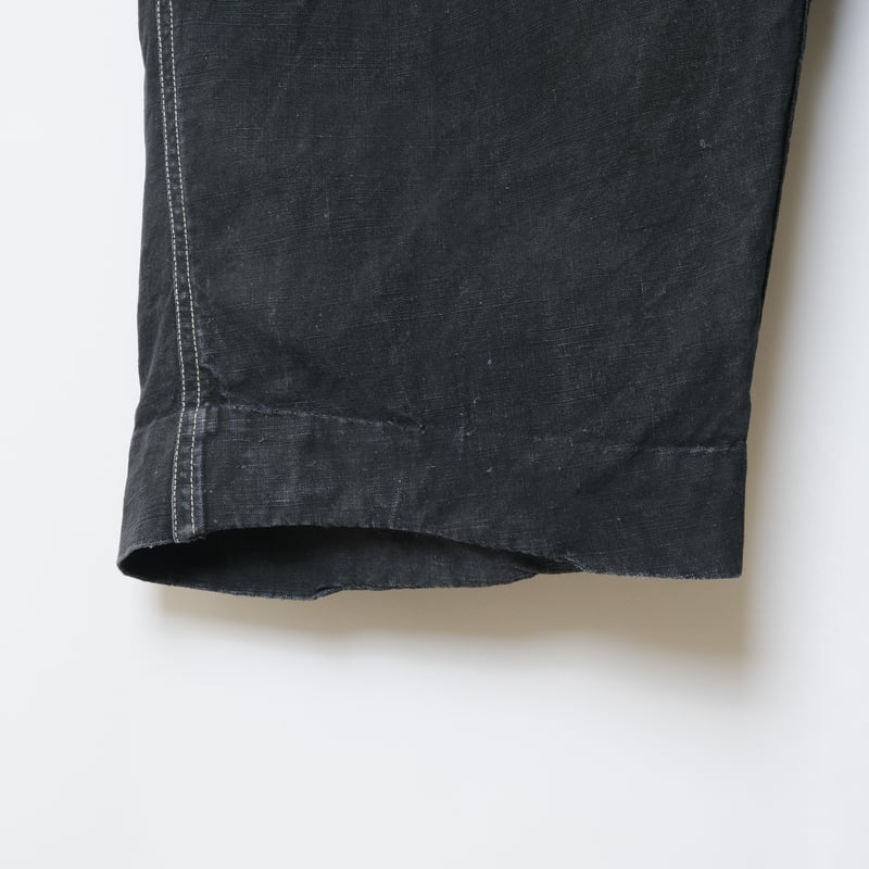 40-50s France Vintage Villette Black Linen Ma