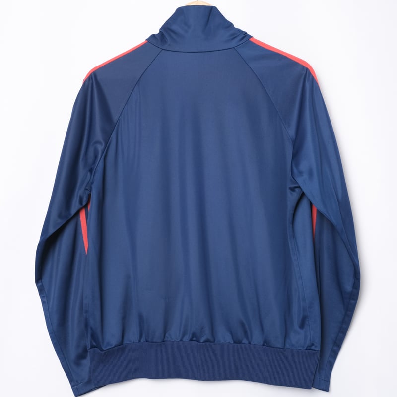 70s adidas Curved pocket Track Jacket 紺 70-80s Vintage adidas Track Jacket Curve Pocket