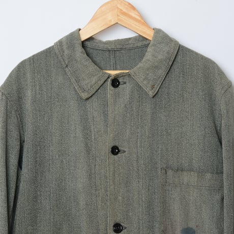30-40s Le travailleur Black Chambray Atelier Coat