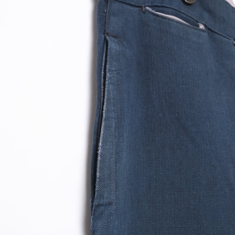 〜20's indigo linen french fireman pants y*o様 〜20's indigo linen french fireman p - メルカリ