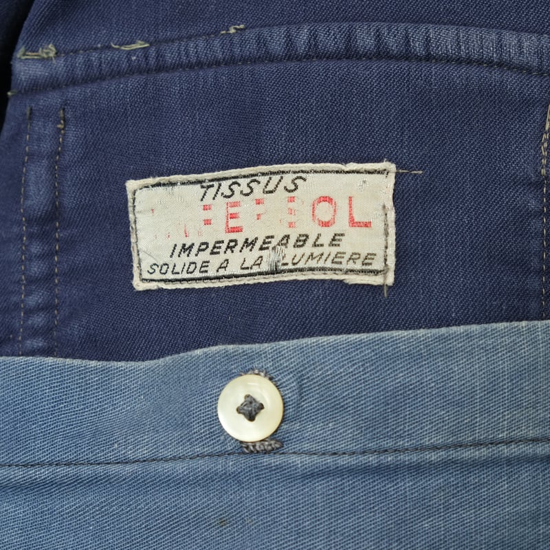 【希少】 40s 50s フランス サイクリストジャケット 八の字 刺繍タグ 40s-50s Moleskin Cyclist Jacket | Ugla パンと古着と本
