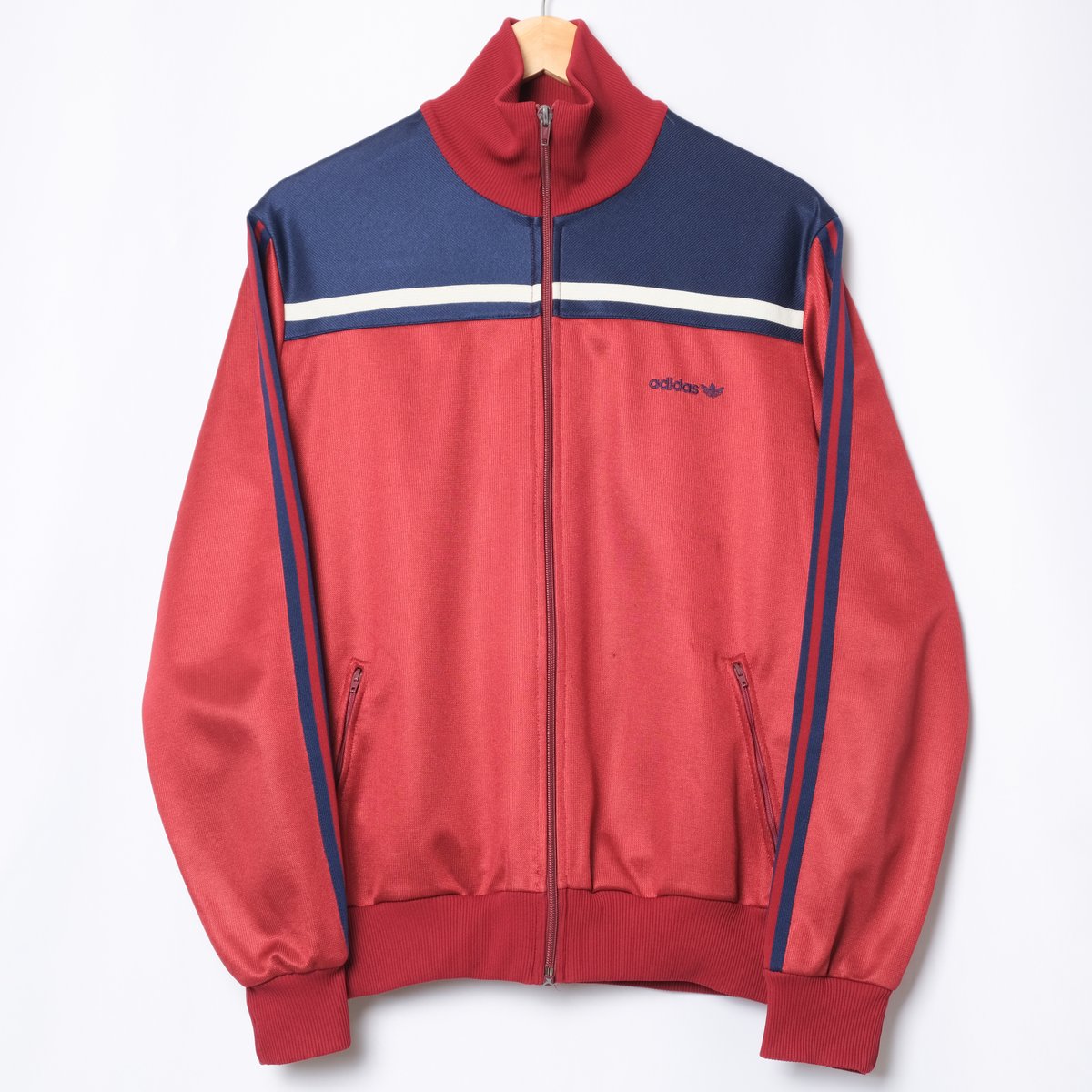 80s Vintage adidas Track Jacket Bordeaux × Navy 80s Vintage adidas Track Jacket Bordeaux × Navy