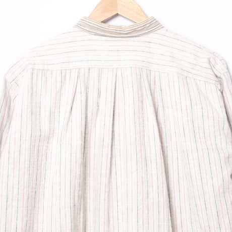30-40s France Vintage Granpa Striped Shirt