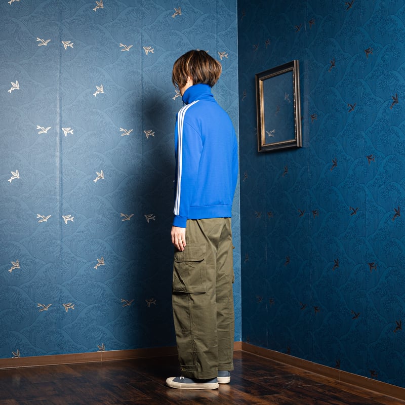 Ventex製 ワールドマーク トラックジャケット＆パンツ セットアップ　ブルー 60's adidas ventex ワールドマークトラックジャケット表記5希少