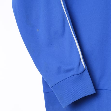 60s Vintage adidas Ventex Collarless Track Jacket Early World Mark Blue (Made in France)