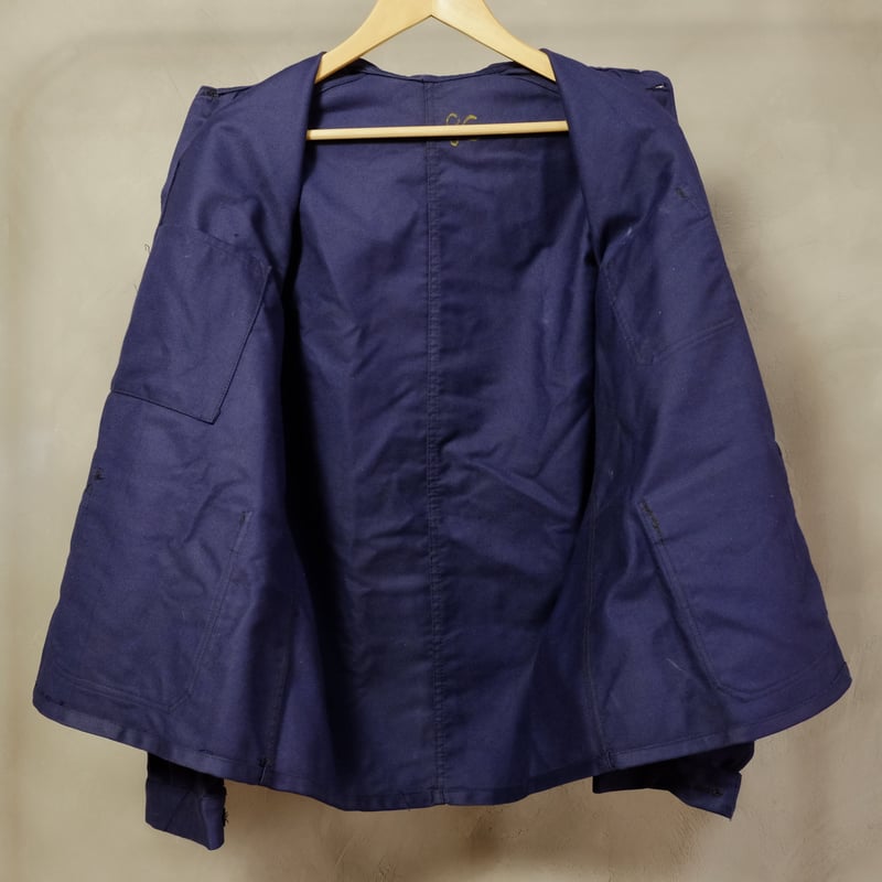 40-50s French Vintage Blue Moleskin Work Jacket 40-50s French Vintage Blue Moleskin Work Jacket