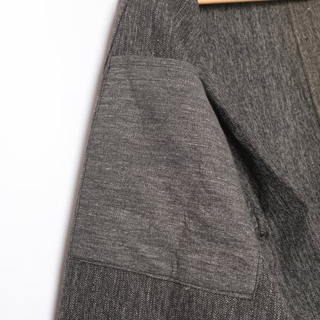 40-50s France Vintage Black Chambray Tailored Jacket Dead Stock Size 50