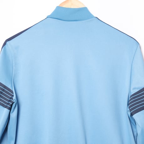 70-80s Vintage adidas Ventex Collarless Track Jacket Light Blue × Navy