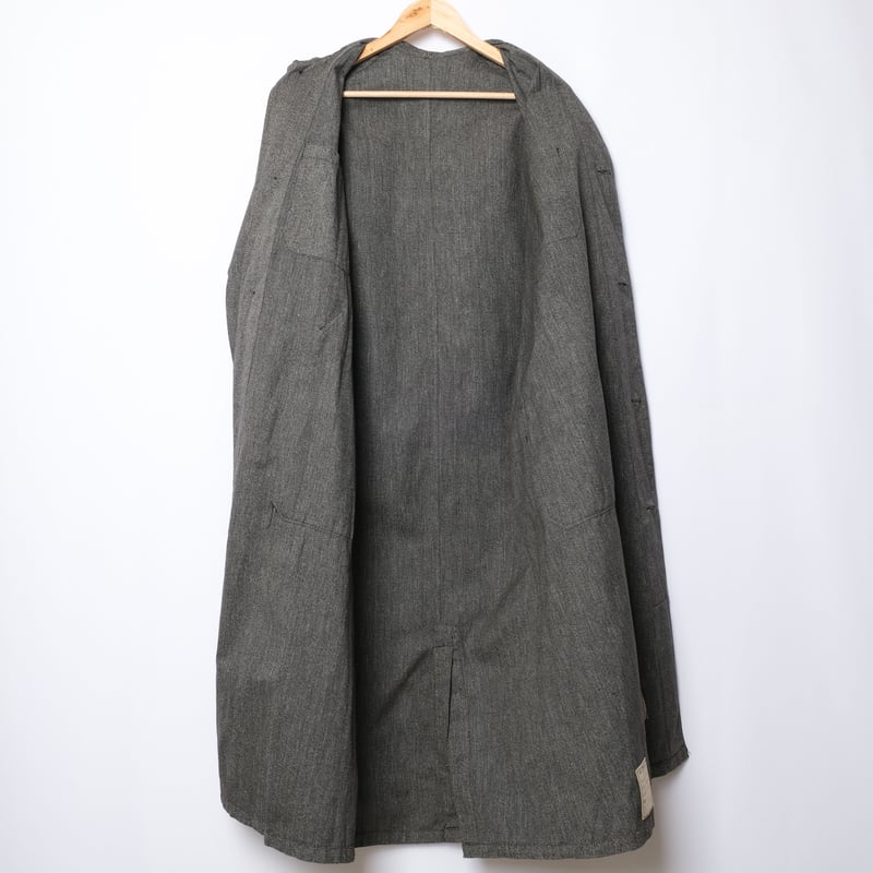 ~50's SAMARITAINE PARIS ブラックシャンブレーコート 30-40s France Vintage SAMARITAINE Black Chambra