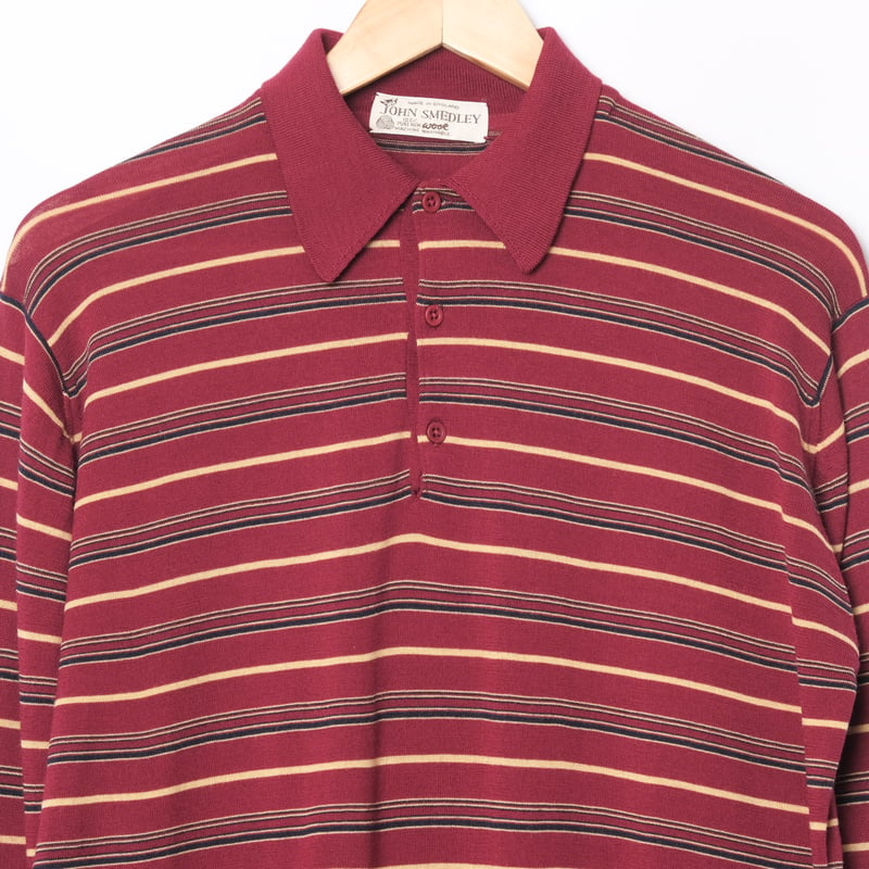 70s JOHN SMEDLEY Merino Wool Knit Polo Shirt Bu