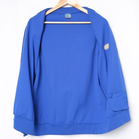 60s Vintage adidas Ventex Collarless Track Jacket Early World Mark Blue (Made in France)