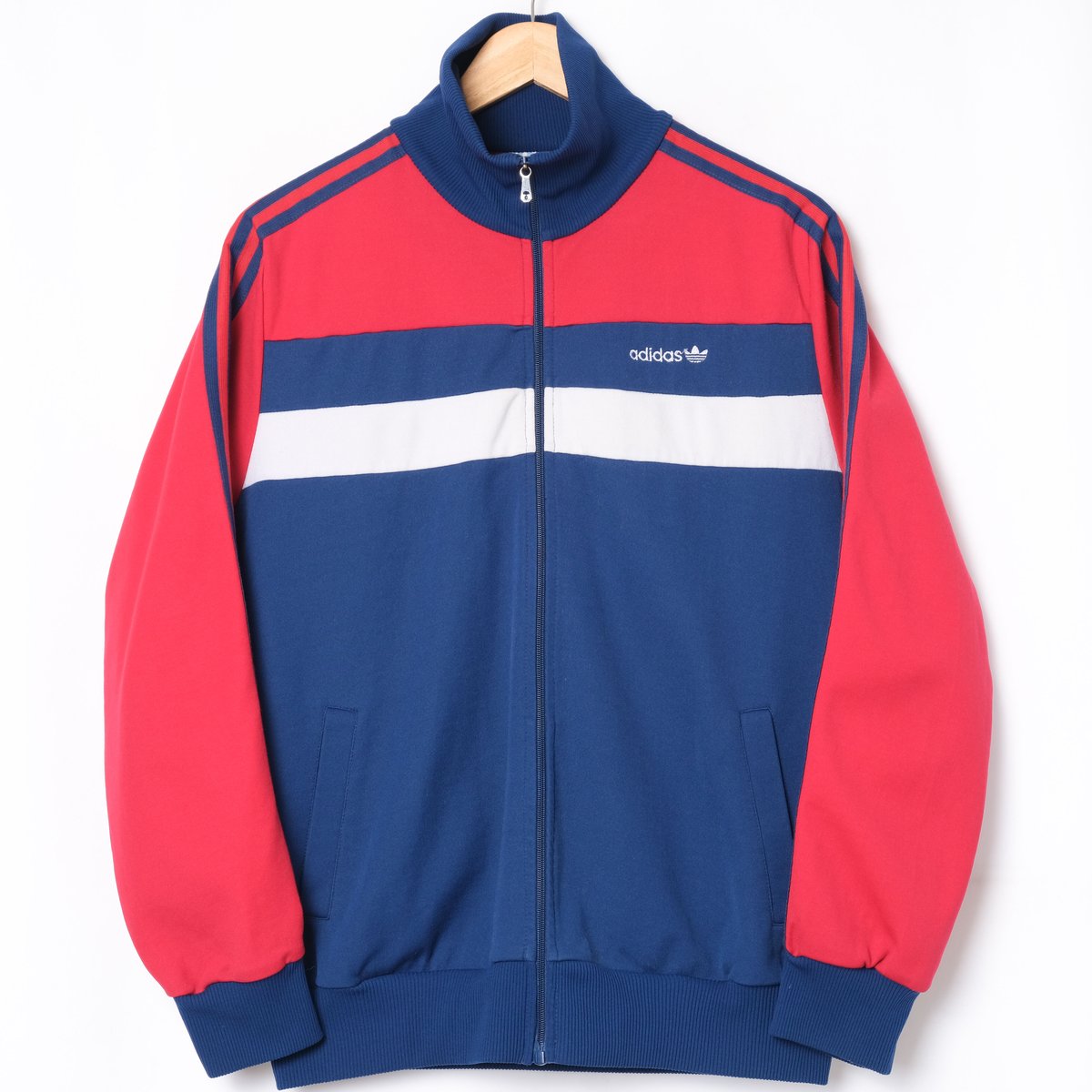 80s adidas Track Jacket navy cleam