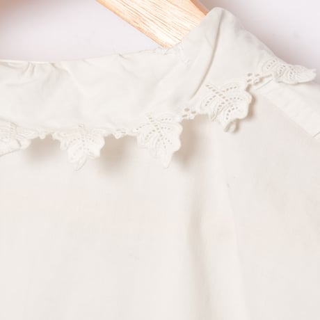France Antique Frill Cotton  Blouse  2