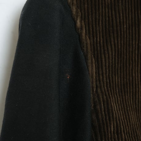 30s-40s Le Mont St Michel Corduroy×Black Moleskin Gilet