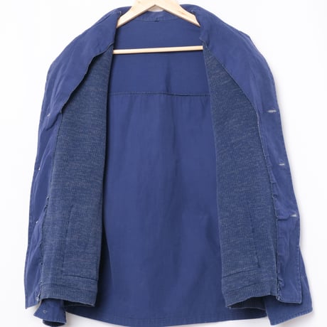 60s Euro Vintage Blue Knit Work Jacket
