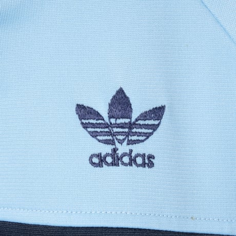 70-80s Vintage adidas Ventex Track Jacket Model  First Light Blue×Navy (Made in France)