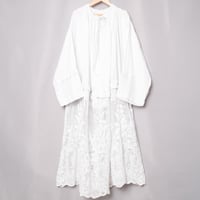Early 1900s France Antique Linen Church Smock